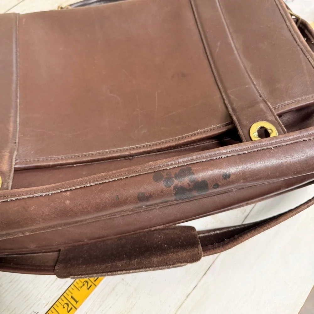 COACH Vintage Briefcase Essex Bag 5275 Mahogany Brown Leather Metropolitan USA